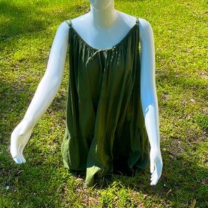 Summertime Olive Spaghetti strap cami dress!!